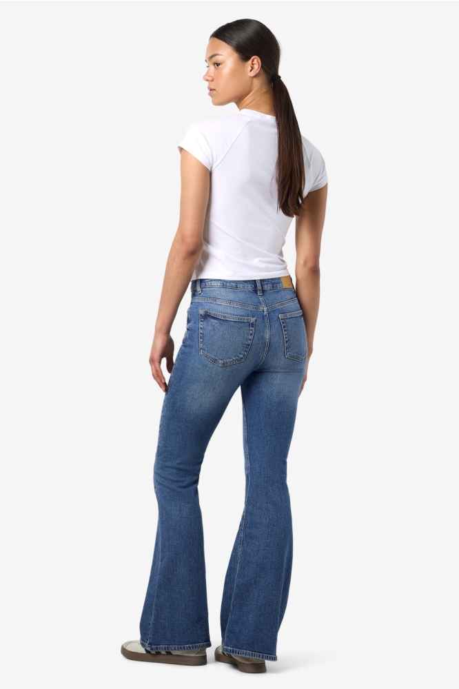 NMKAREEN HW FLARE LEG JEANS AZ436MB 27034386 MEDIUM BLUE DENIM